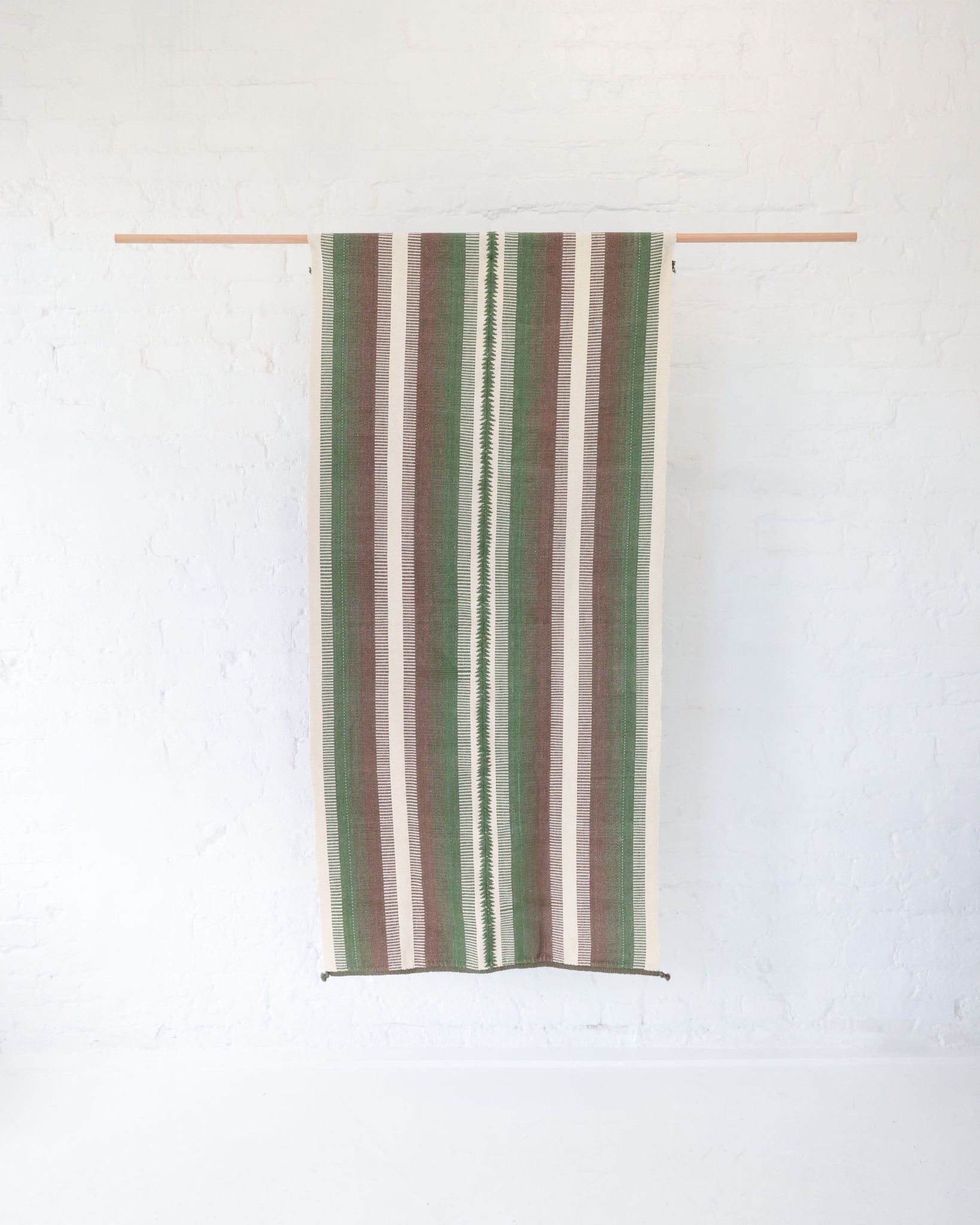 PONCHO (Green, White & Brown)