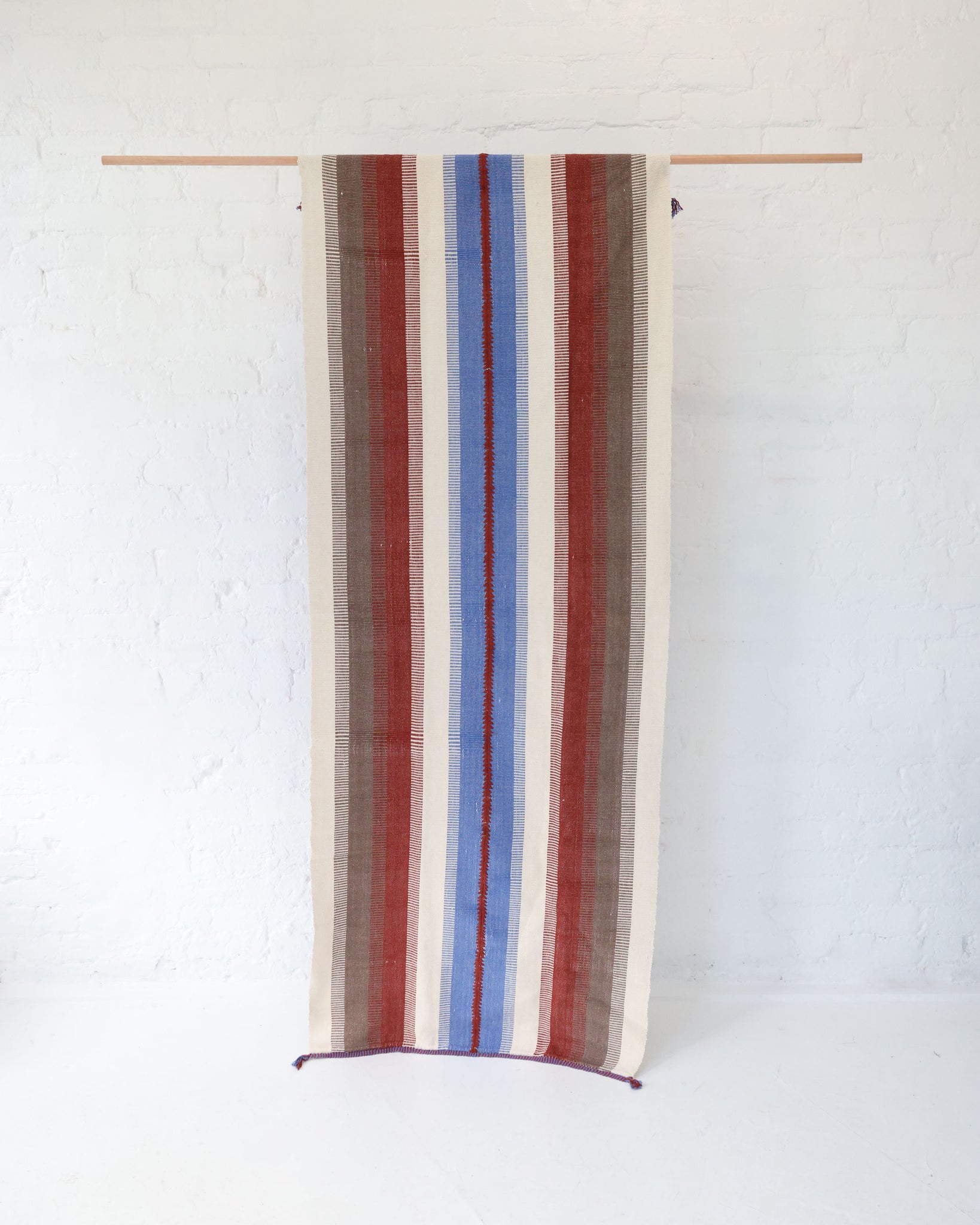 PONCHO (Long Blue, Burgundy, Brown and White)