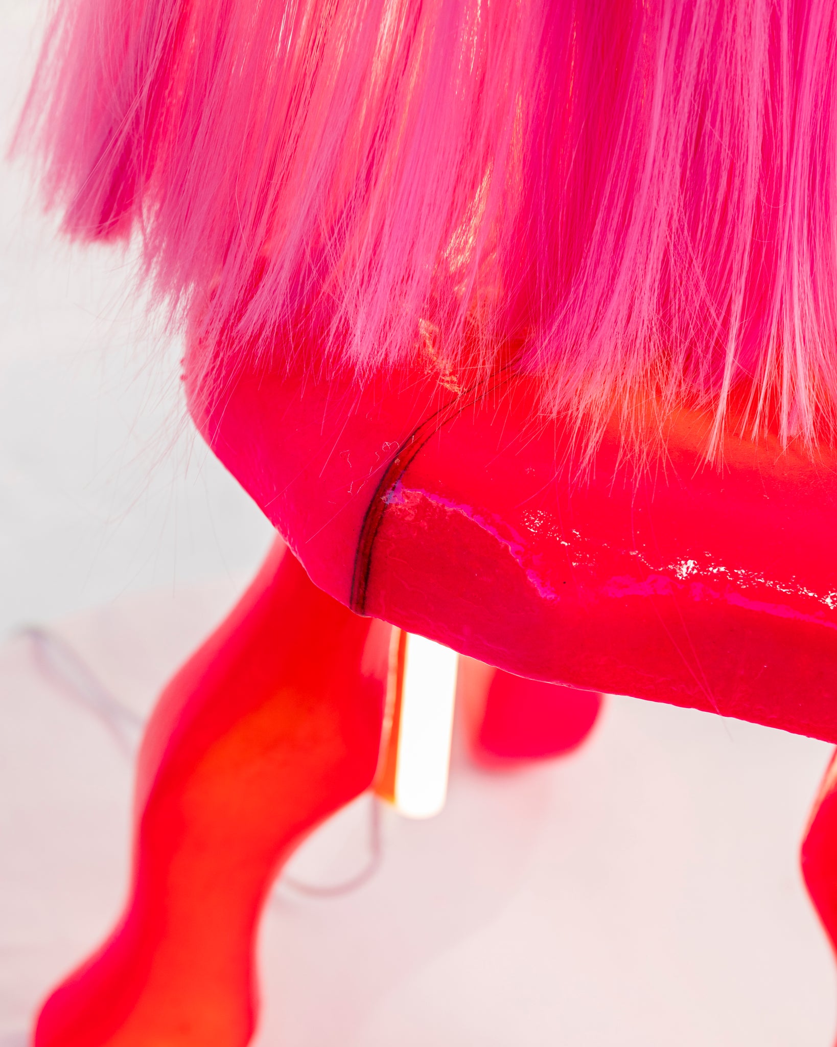 Luscious Pink Wig Lamp